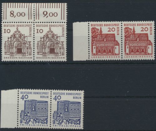 Berlin ex 242-245 Waagerechte Paare mit Seiten- oder Oberrand postfr./ungebr