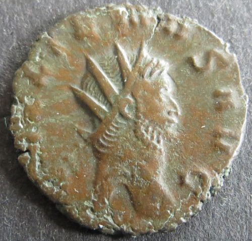 Römische Münze Galliemus 253-268 Antoninian RS Salus füttert Schlange s