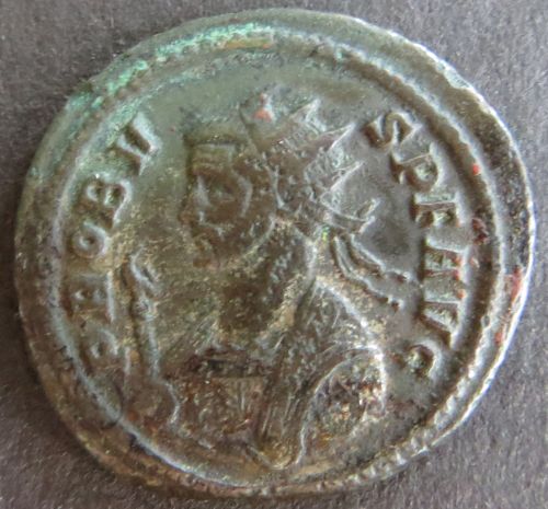 Römische Münze Probus 276-282 Antoninian RS Tempel etwas Patina s