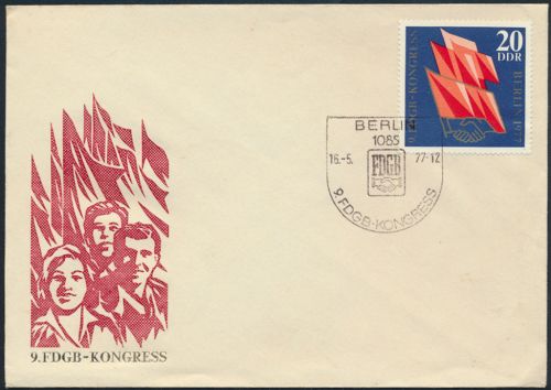 DDR Brief 2219 SST 9. FDGB Kongress Eindruck Ostalgie Politik Gewerkschaft