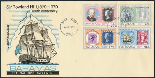 Bahamas Brief MIF 440-443 Nassau Sir Rowland Hill Postschiff Schifffart Marine