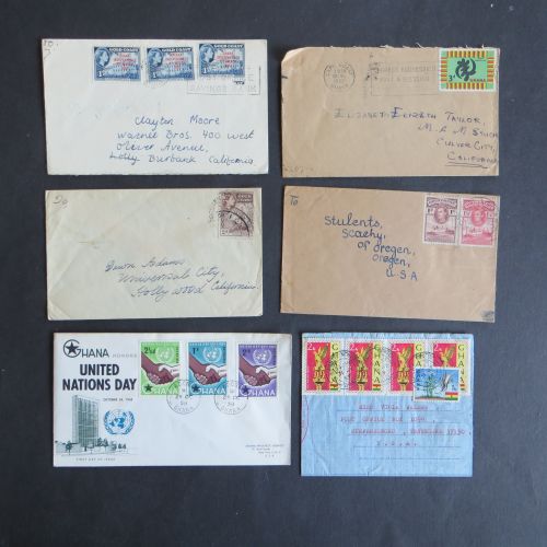 Ghana Goldküste Gold Coast Sammlung von 45 Briefen +Ganzsachen Festpreis 90,00