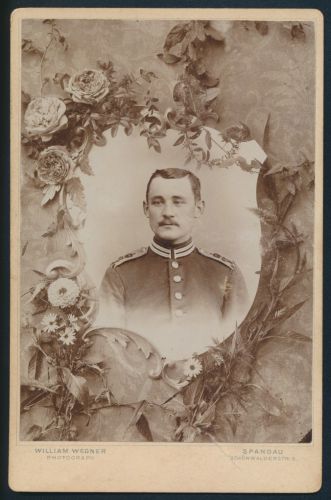 Original alte Fotoplatte Atelier William Wegner Berlin Spandau ca. 1890