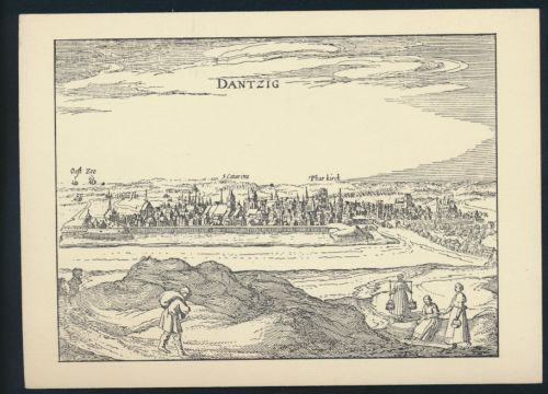 Ansichtskarte Danzig nach einer Radierung aus P. Bertius von 1616