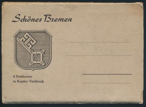 Ansichtskarten Schönes Bremen 8 Postkarten Kupfertiefdruch mit Originalumschlag