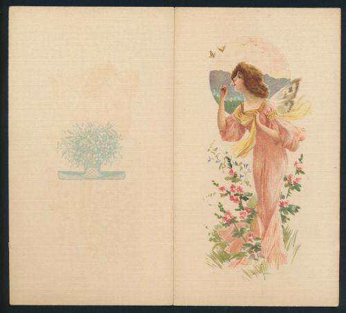 Jugendstil Art Nouveau Künstler Menukarte Speisekarte selten Art Mucha