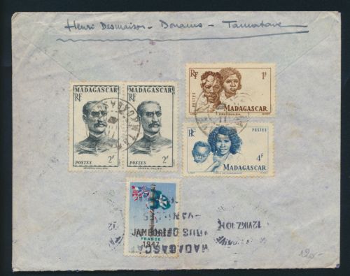 Madagaskar Brief 393,396 399 Vignette Motive Persönlichkeiten Madagascar Cover