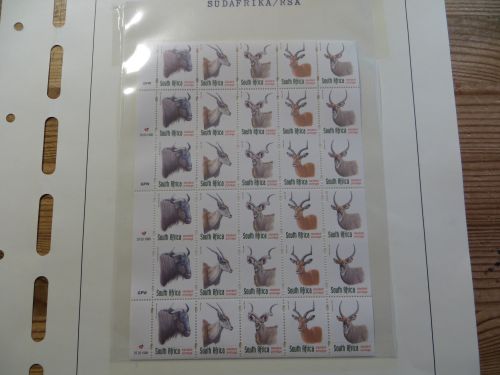 Südafrika 1124-8 Tiere seltener kompl. Markenheftchenbogen mit Vollphosphor