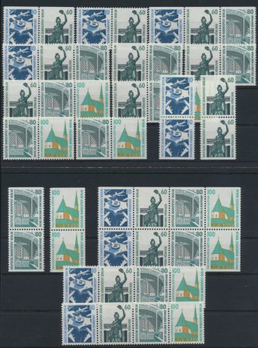 Berlin Sehenswürdigkeiten kpl.Satz HB 23 +14 Zusammendrucke +senkr.Paare 375,00