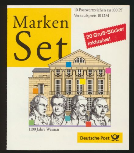 Bund Markenheftchen MH 38 Weimar Luxus 1999 Luxus postfrisch Kat,-Wert 13,00