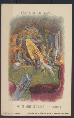 Frankreich Litographie Illustration Fables de Lafotaine von Gustave DORE 3 Stück
