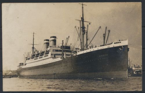 Foto Ansichtskarte Schifffahrt Dampfer Hamburg der Hamburg Amerika Linie