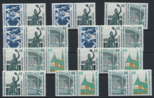 Bund Sehenswürdigkeiten kpl. Satz aus HB 23 10 Zusammendrucke Luxus postfrisch