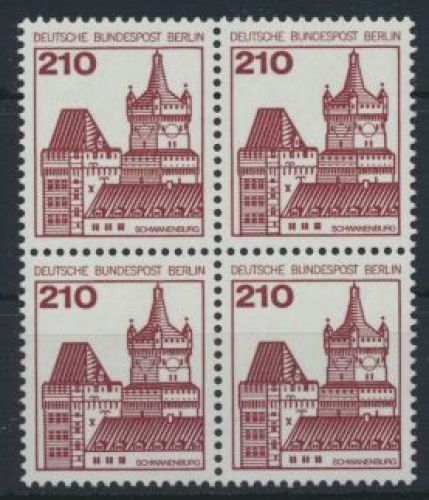 Berlin Burgen & Schlösser 589 210 Pfg. Viererblock Luxus postfrisch