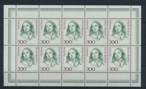 Bund 1433 Kleinbogen Zehnerbogen Frauen 300 Pfg. Luxus postfrisch Kat.Wert 32,00