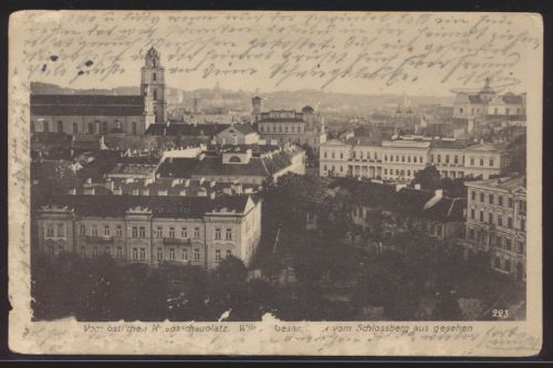 Foto Ansichtskarte Wilna vom Kriegsschauplatz Feldpost I Welkieg Drebach Sachsen