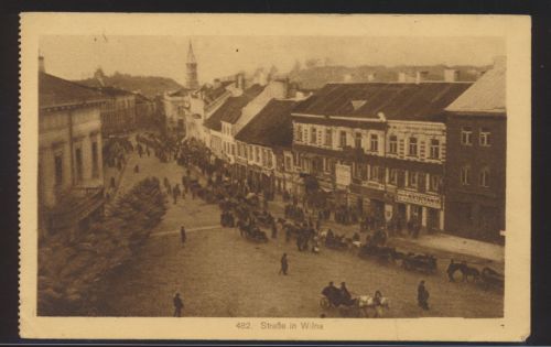 Foto Ansichtskarte Wilna Vilnius Litauen 482 Straße Insterburg n. Logabirum Leer