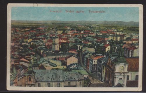 Foto Ansichtskarte Przemysl Widok ogolny Polen Feldpost ab Lodenau