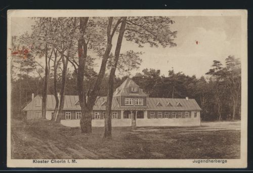 Ansichtskarte Kloster Chorin Mecklenburg Jugendherberge nach Berlin 25.6.1928