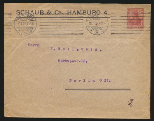 Deutsches Reich Privatganzsache Umschlag PU 27 B 43 jedoch 161:127 U=72 mm