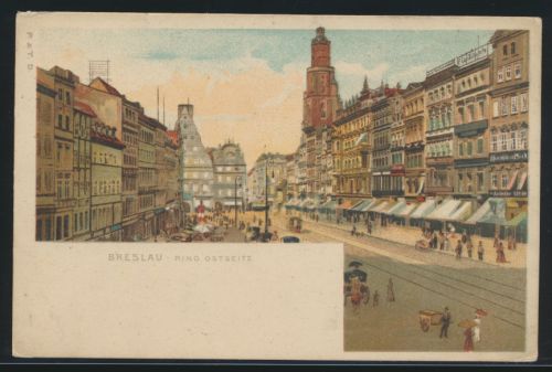 Ansichtskarte Breslau Schlesien Ostgebiete Litho Ring Ostseite