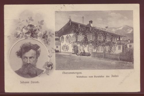 Deutsches Reich Ansichtskarte Oberammergau Johann Zwink Judas Darsteller mit