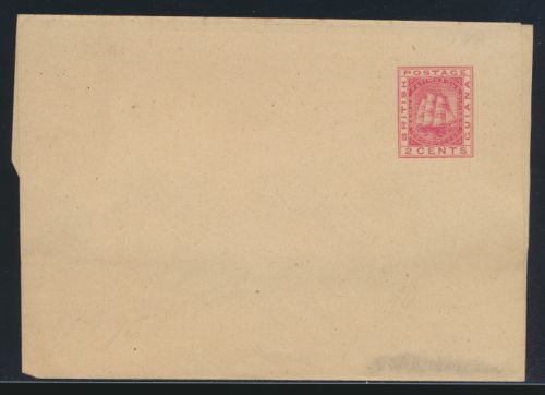 British Guiana Ganzsache Streifband 2c Schiff Segelschiff postal stationery