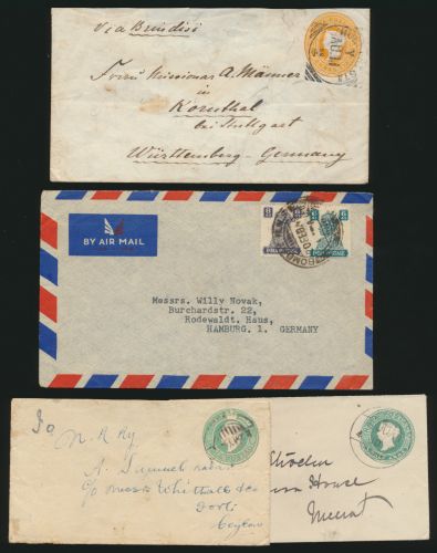 Indien Lot mit 4 Ganzsachen und Briefe IndiaLot of covers and postal stationery