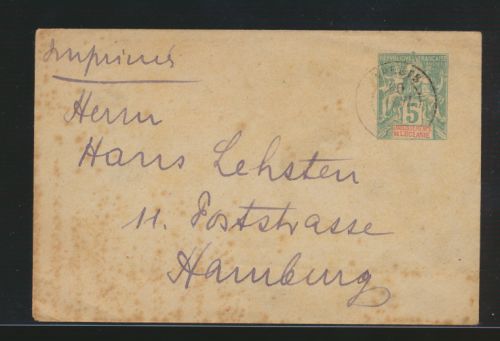 Frankreich Kolonien Ganzsache Etablissements de l'oceanie France postal