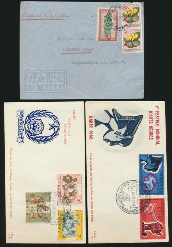 Afrika Kongo 3 alte Briefe Africa Congo three old covers