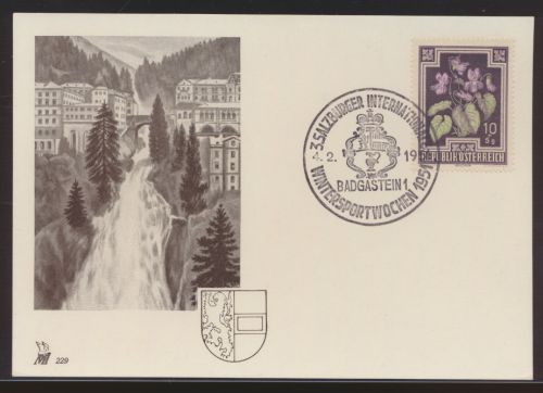 Österreich Salzburg Sport Wintersport EF 868 Tuberkulose EF 868 auf Sonderkarte