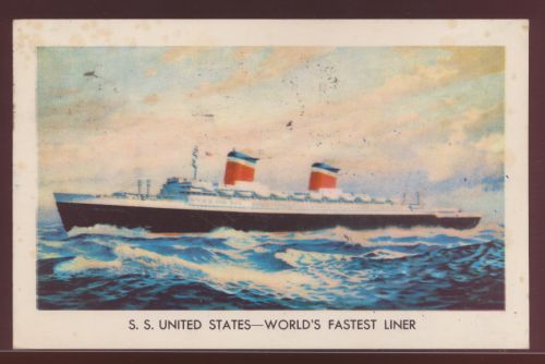 Ansichtskarte Schiff SChiffspost S.S, United States Word's fastet Liner South