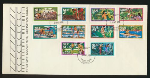 Niue The Rock Südpazifik Brief FDC mit attraktive Südsee Frankatur u.a. Fischen