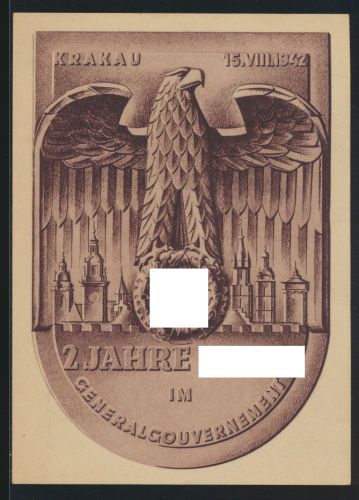 Ansichtskarte Propaganda Krakau Deutsches Reich SST Generalgouvernement