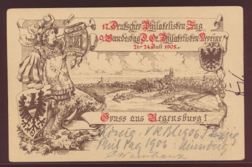 Bayern Privatganzsache Regensburg Philatelie PP 15 C 82 zweimal Sonderstempel