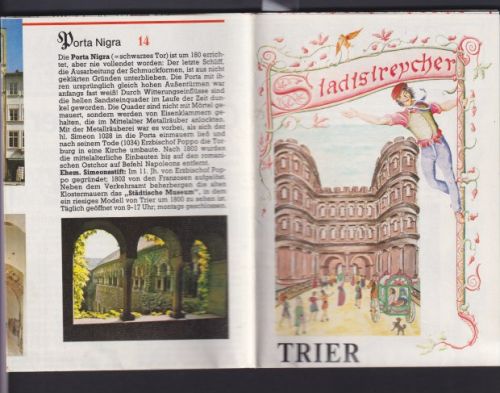 Trier Stadtstrycher Stadtplan groß m. Landkarte + Augusta Treverorym Constantin