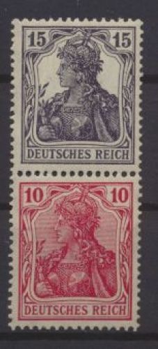 Deutsches Reich Zusammendruck Germania S 9 aa ungebraucht Kat.40,00 für