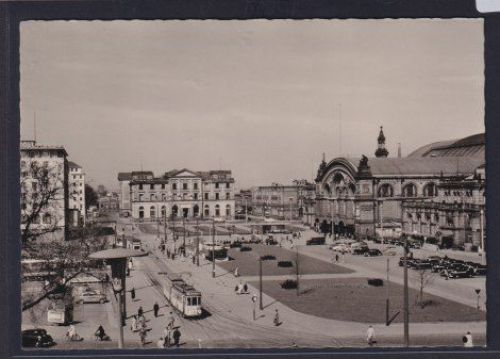 Ansichtskarte Bremen Bahnhofplatz Straßenbahn
