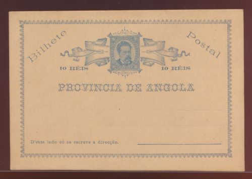 Angola Ganzsache 10 Reis postal stationery King Ludwig I