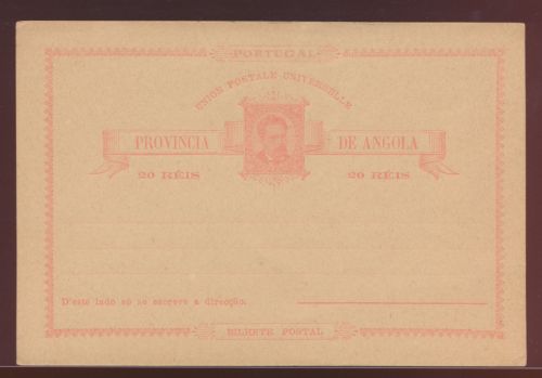 Angola Ganzsache 10 Reis postal stationery King Ludwig I