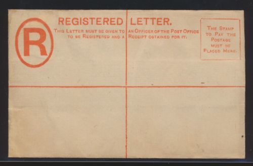 Barbados Ganzsache Einschreibeumschlag 2p Queen Victoria postal stationery