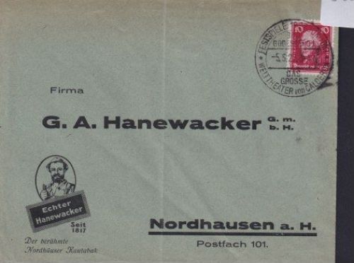 Deutsches Reich Brief Sonderstempel Festspiele Godesberg Theater von Calderon