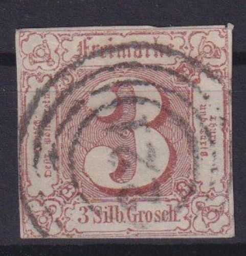 Altdeutschland Thurn & Taxis 17 3 Silbergroschen Nrn.Stempel 221 Kat.-Wert 75,00