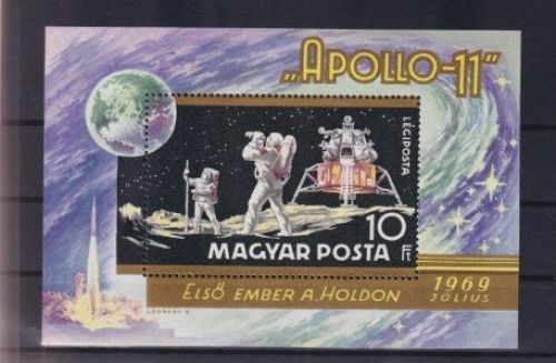 Weltraum Raumfahrt Space Apollo 11 Ungarn Block 72 A+B Luxus postfrisch MNH 52,-