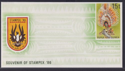 Papua Neuguinea New Guinea Ganzsache Stampex Briefmarken Ausstellung 1986
