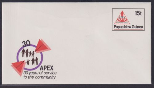 Papua Neuguinea New Guinea Ganzsache Apex 30 Years of Service postal stationery