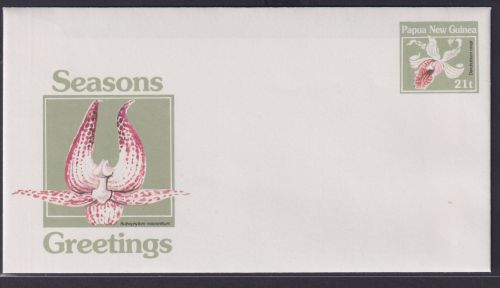 Papua Neuguinea New Guinea Ganzsache Orchidee Blume Pflanze postal stationery