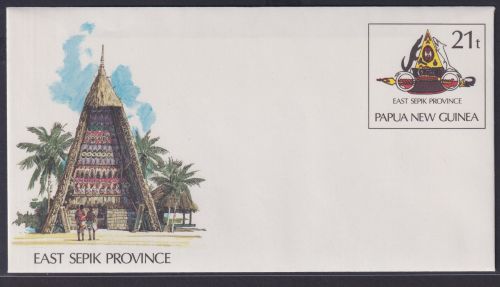 Papua Neuguinea New Guinea Ganzsache Ost Sepik Provinz Wappen postal stationery