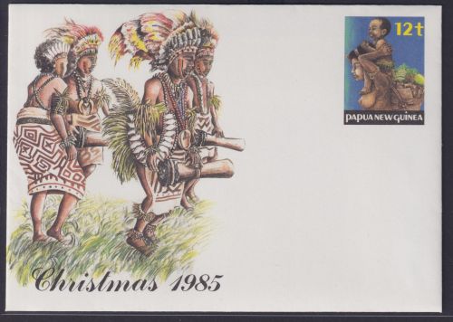 Papua Neuguinea New Guinea Ganzsache Weihnachten Christmas Ureinwohner postal