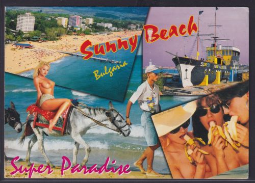 Ansichtskarte Erotik Slantschew Bulgarien Sunny Beach Sonnenstrand nach Kessel
